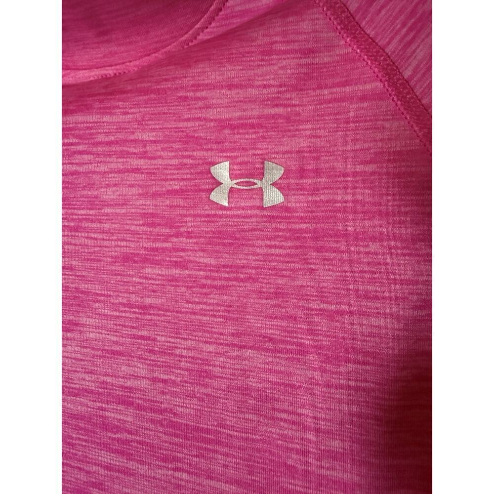 Under Armour Women’s Pink Mock Neck Long Sleeve Lightweight Athletic Top Small - Picture 5 of 6